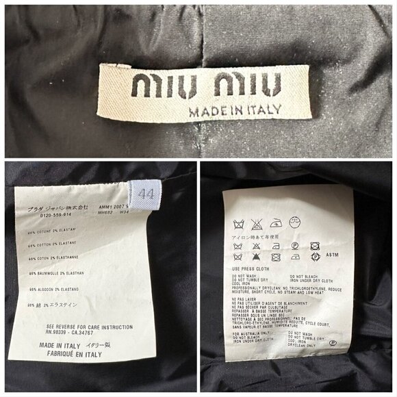 Miu Miu Black Velvet Blazer Jacket, Size 44‎ Italy/M - Picture 3 of 16